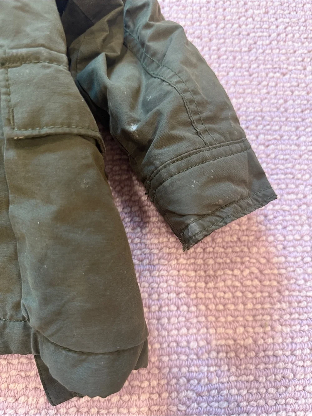 GAP Kids Green Canvas Jacket with Corduroy Collar